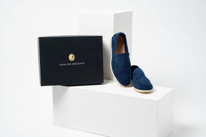 Yacht Loafers - Navy Blue - men